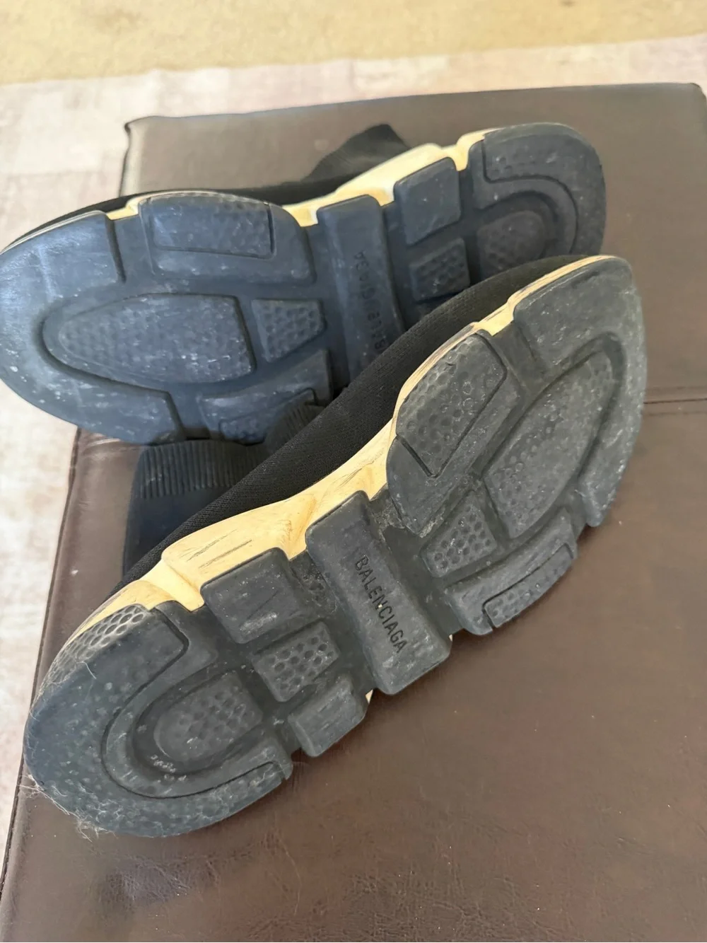Balenciaga Black Sock Runner Sneakers with White Sole - Picture 5 of 5